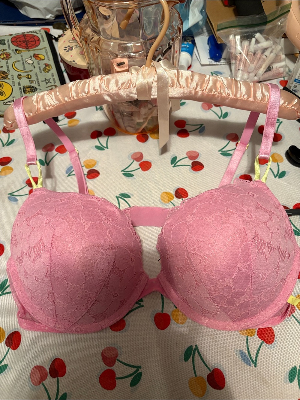 Victoria’s Secret Pink Lace Padded Bra - Women Intimates & Sleepwear 38C